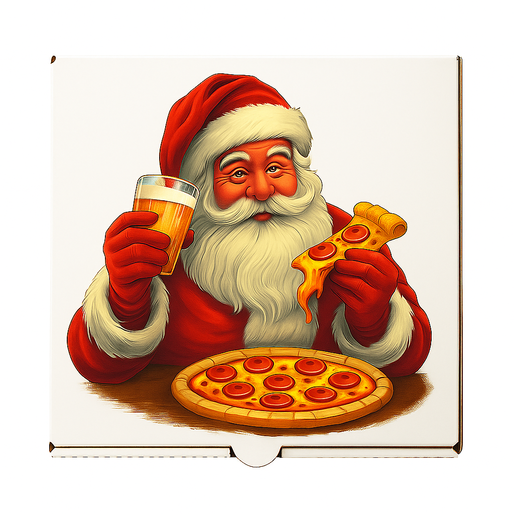 ΧΑΡΤΙΝΟ ΚΟΥΤΙ ΠΙΤΣΑΣ 33Χ33 XMAS COLLECTION (100ΤΜΧ)