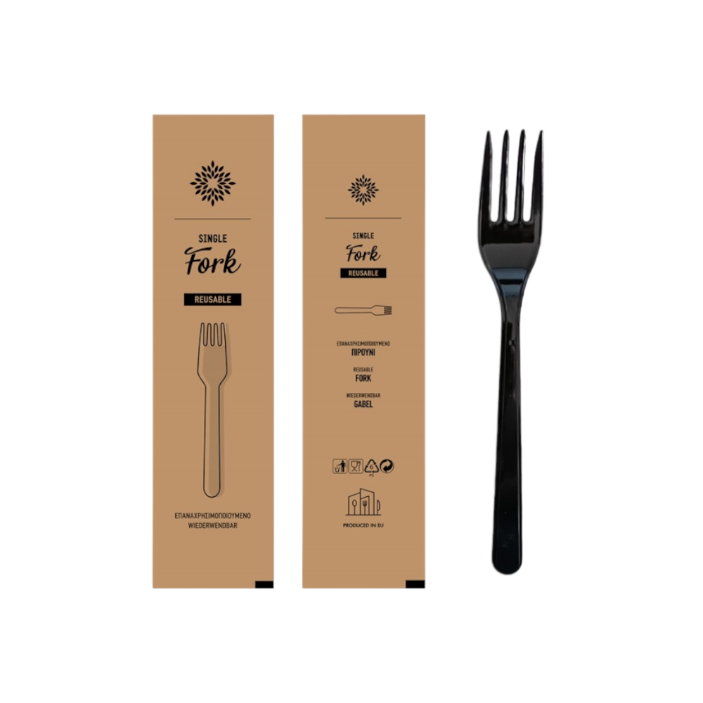 ΠΙΡΟΥΝΙ REUSABLE ΜΑΥΡΟ 1/1 ΤΥΠΩΜΕΝΟ (100ΤΜΧ)