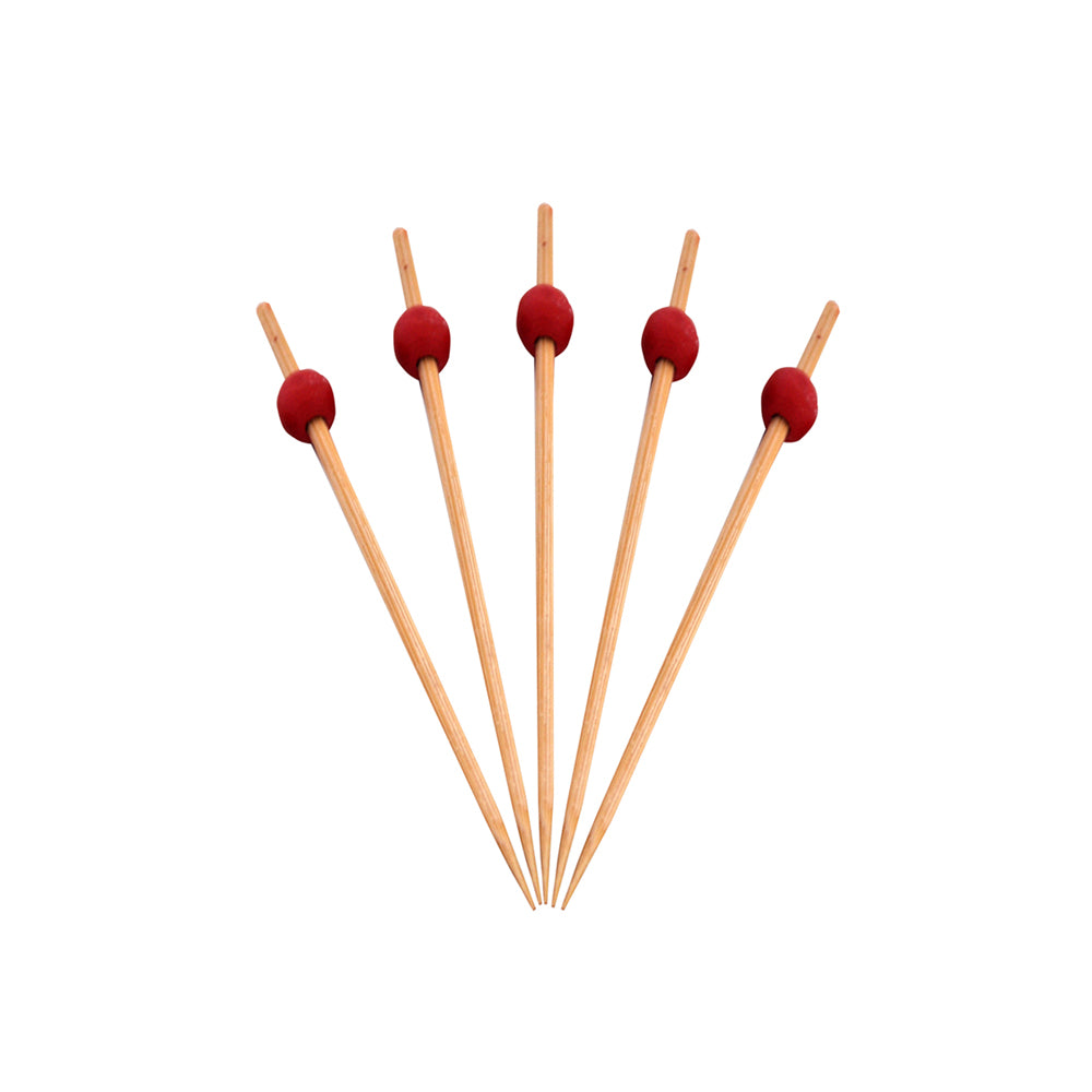 ΚΑΛΑΜΑΚΙΑ BAMBOO ΜΕ ΜΠΙΛΙΑ KOKKINO 12CM (100ΤΜΧ)